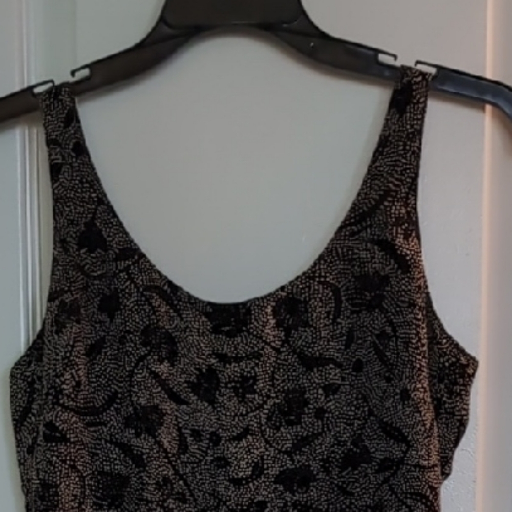 Ann Taylor Black Silk Dress with White Dots